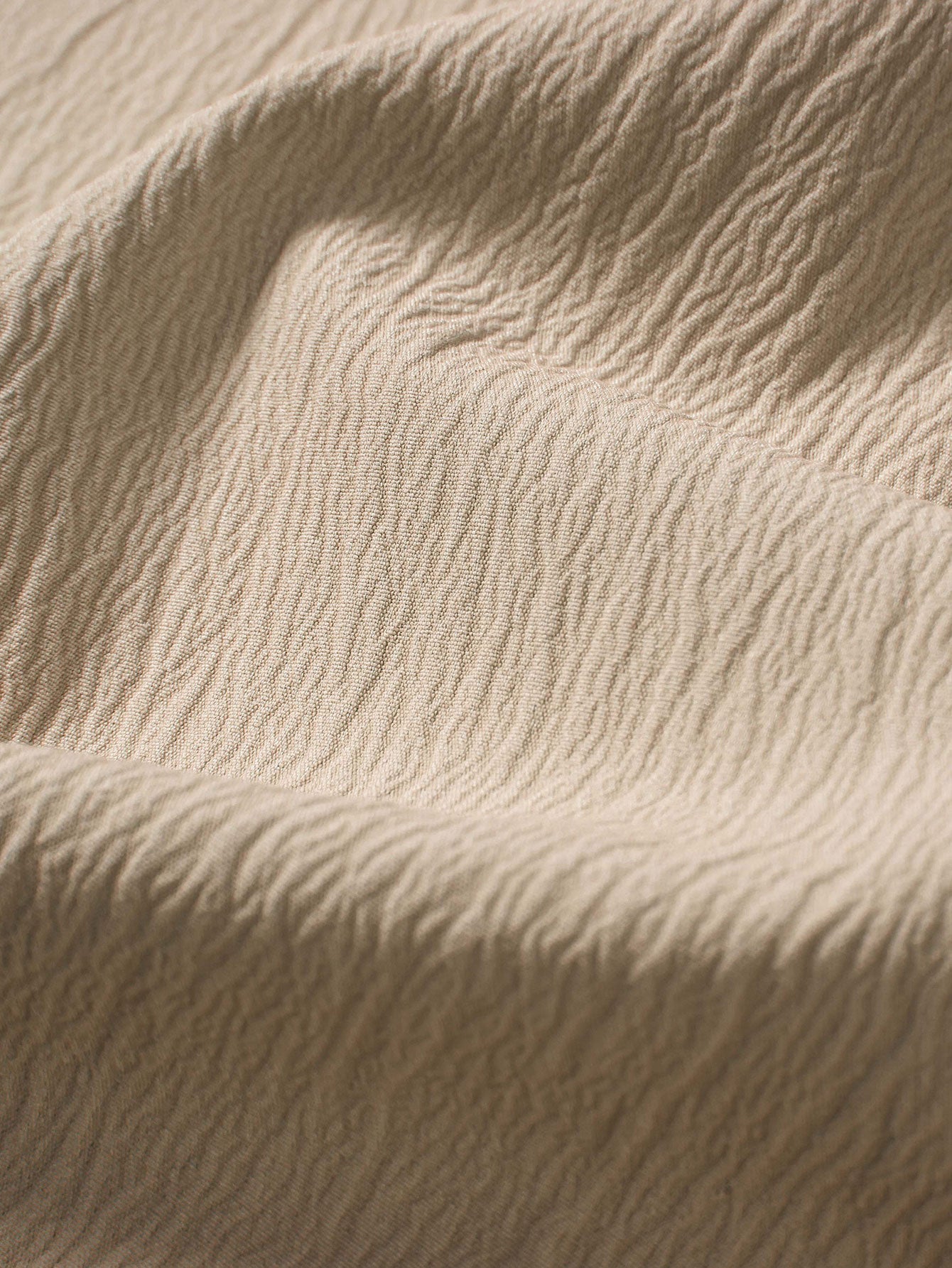Wrinkled Textured V Neck Shirt
