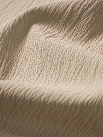 Wrinkled Textured V Neck Shirt