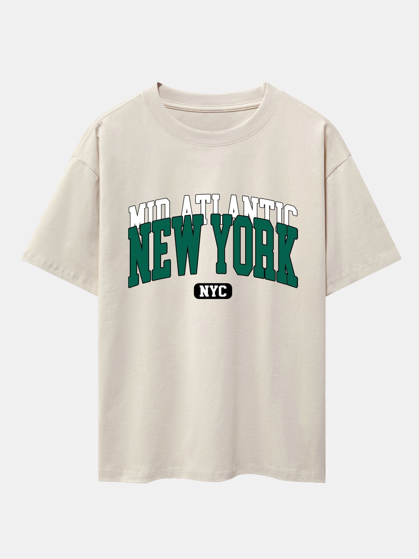 New York Print Drop Shoulder Oversize T-Shirt