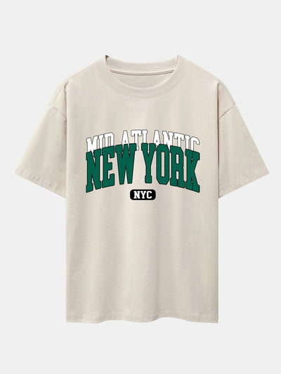 New York Print Drop Shoulder Oversize T-Shirt