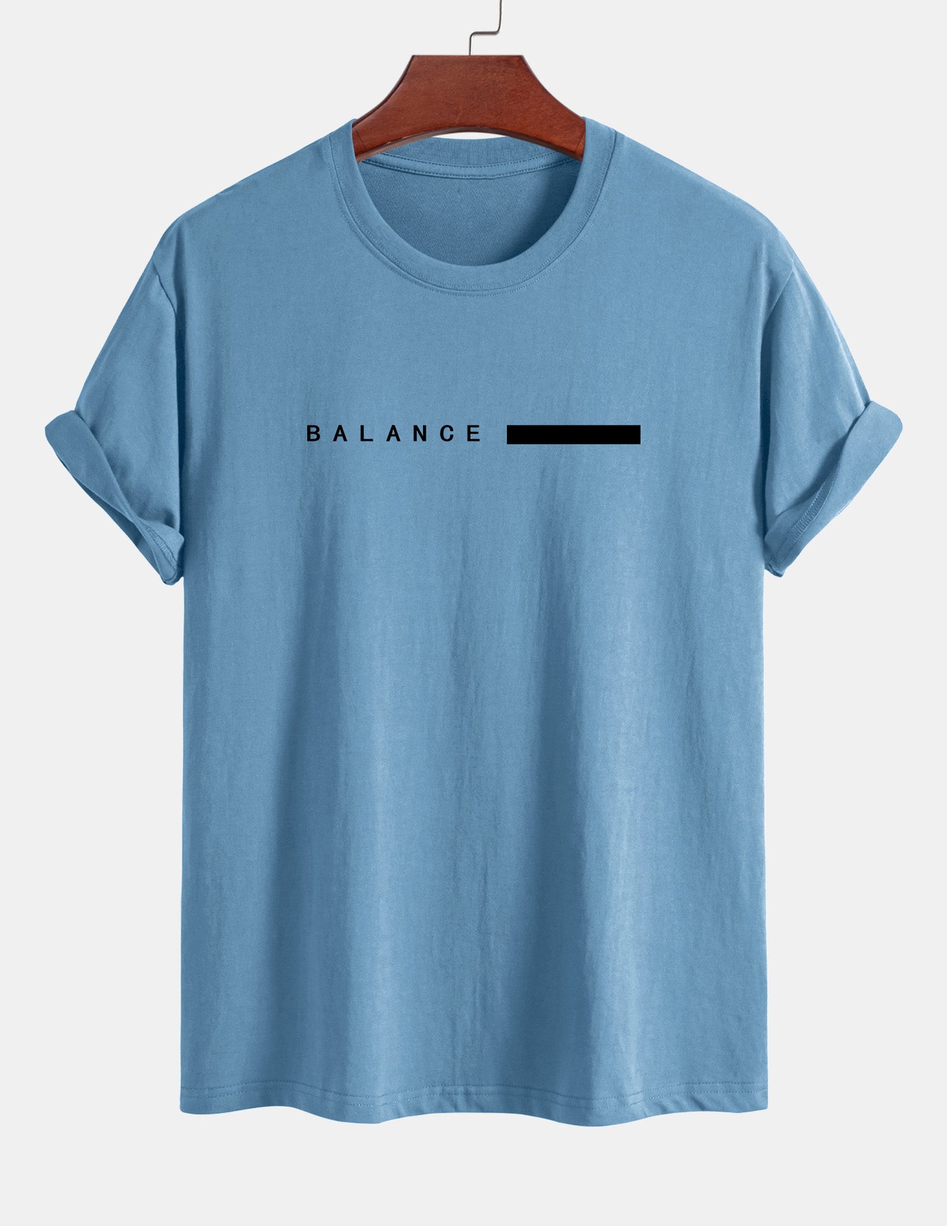 Regular Fit Balance Stripe Print Cotton T-Shirt