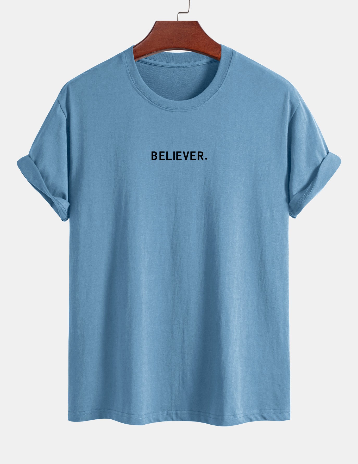 Regular Fit Believer Print Cotton T-Shirt