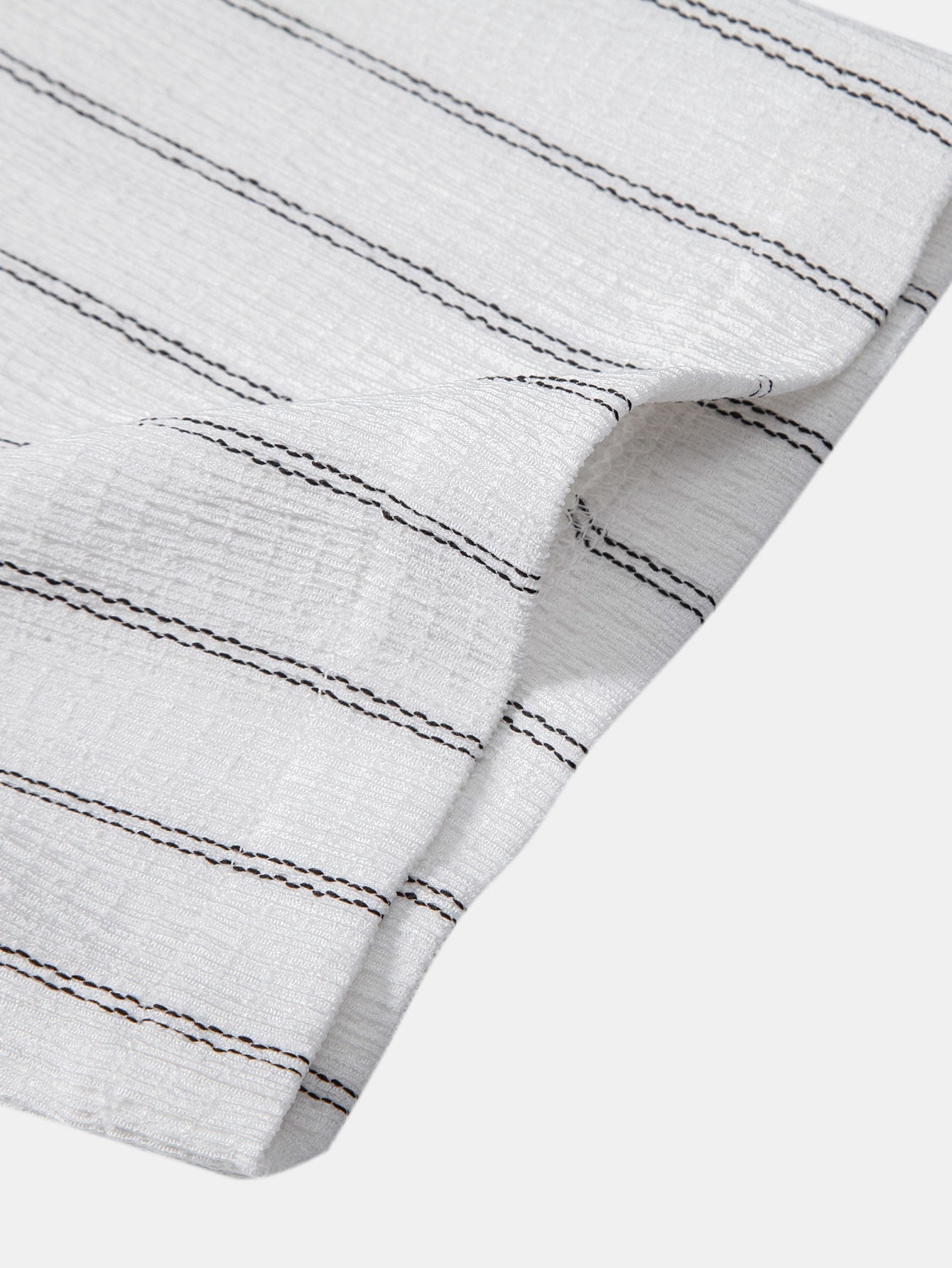 Stripe Textured Button Up Shirt