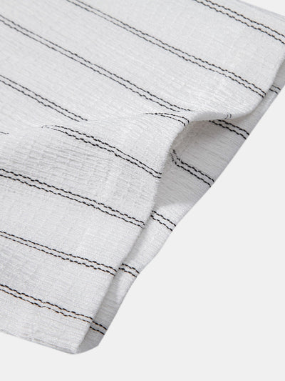 Stripe Textured Button Up Shirt