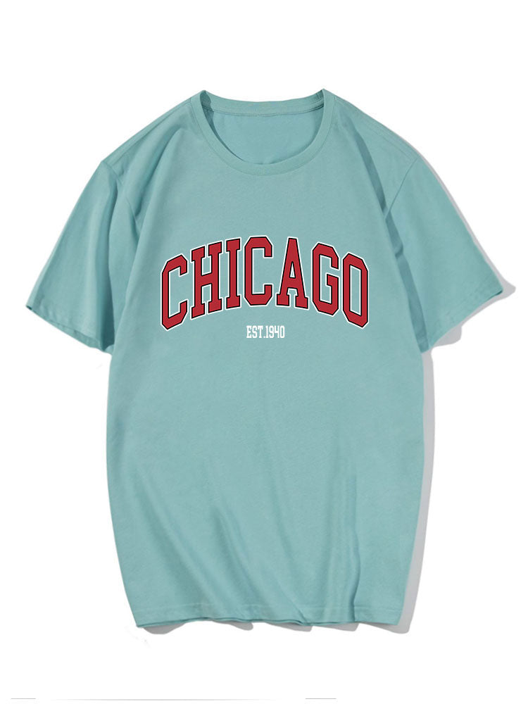 Chicago Letter Print T-Shirt