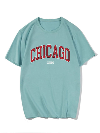 Chicago Letter Print T-Shirt
