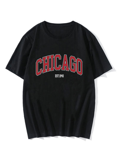 Chicago Letter Print T-Shirt