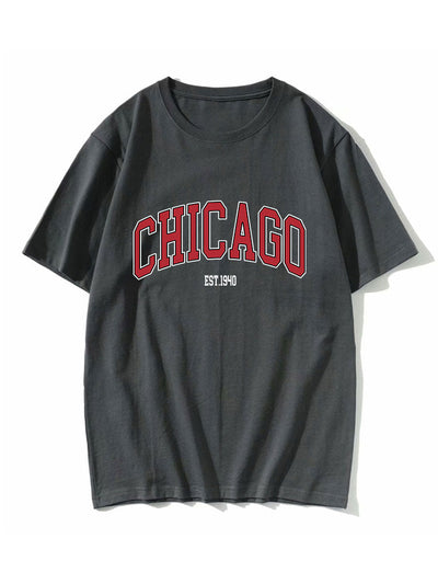 Chicago Letter Print T-Shirt