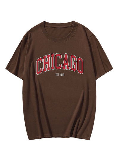 Chicago Letter Print T-Shirt
