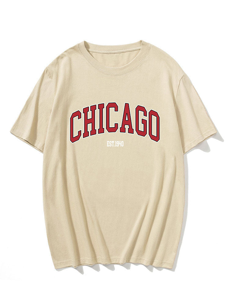 Chicago Letter Print T-Shirt