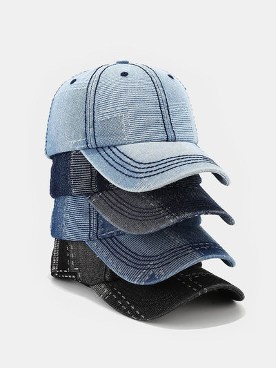 Patch Denim Washed Baseball Cap