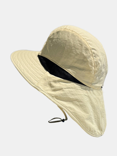Breathable Quick Dry Sun Hat With Neck Hood - Perfect For Fishing, Camping And Outdoor Activities
