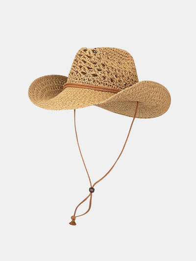 Outdoor Beach Sun Protection Western Cowboy Style Straw Hat