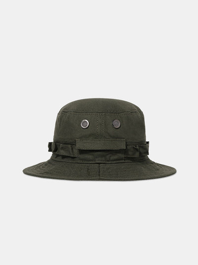 Cotton Bucket Hat With Chin Strap Outdoor Fishing