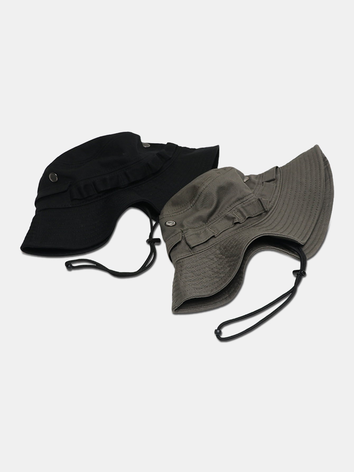 Cotton Bucket Hat With Chin Strap Outdoor Fishing