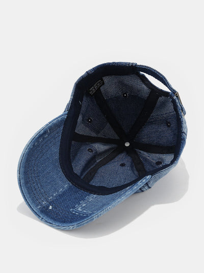 Patch Denim Washed Baseball Cap