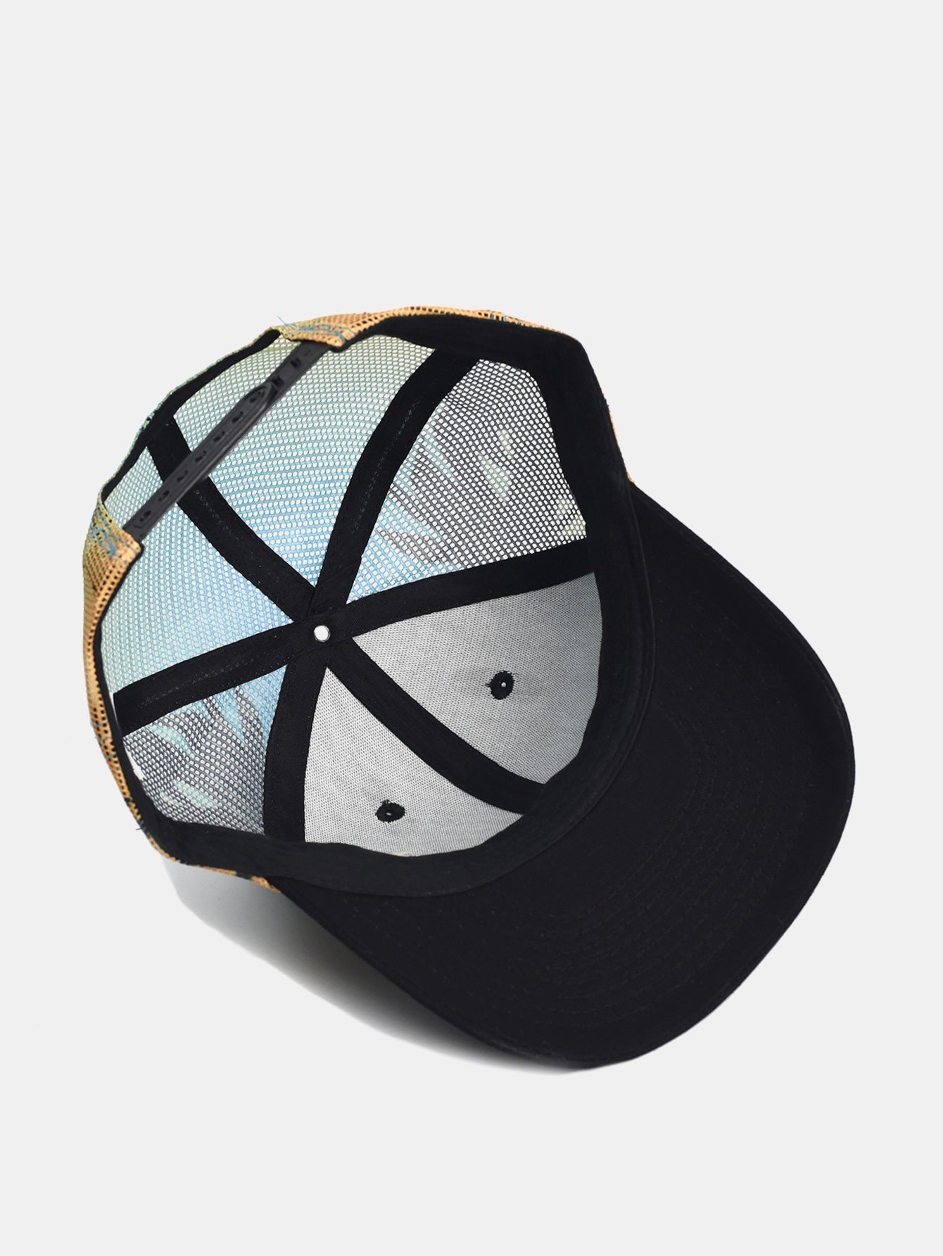 Palm Tree Embroidery Mesh Cotton Baseball Cap