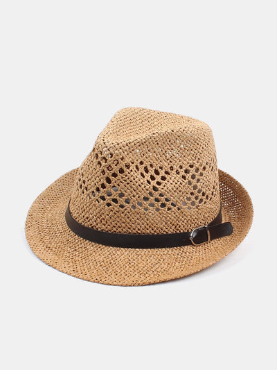 Summer Versatile Casual Couple Hollow British Style Straw Hat