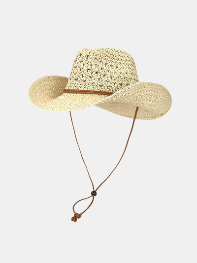 Outdoor Beach Sun Protection Western Cowboy Style Straw Hat