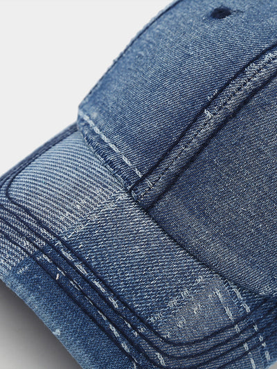 Patch Denim Washed Baseball Cap