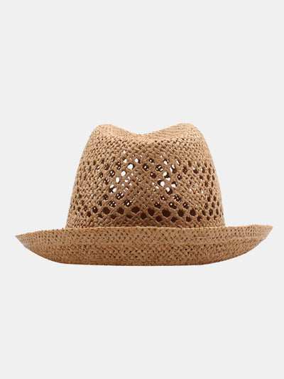 Summer Versatile Casual Couple Hollow British Style Straw Hat