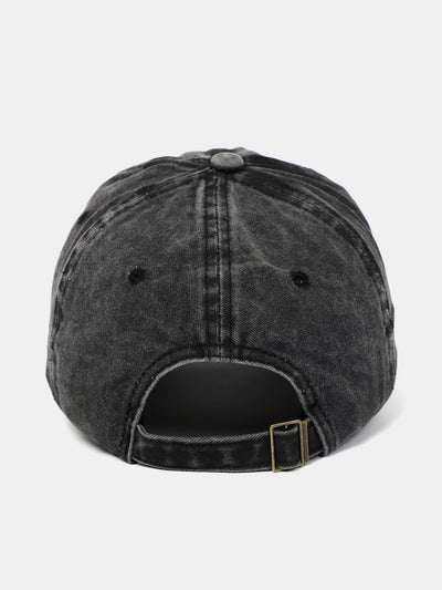 Skull Embroidery Pattern Vintage Distressed Washable Baseball Cap