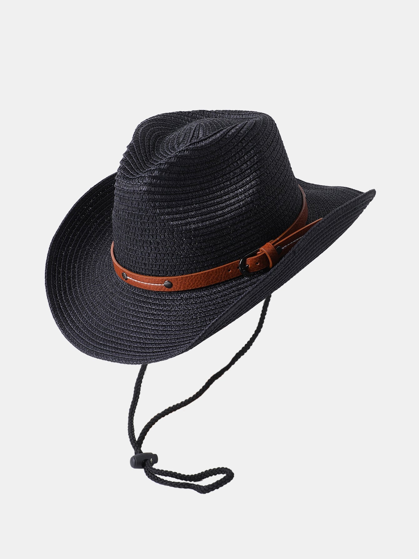 Western Cowboy Style Sun Visor Breathable Straw Hat
