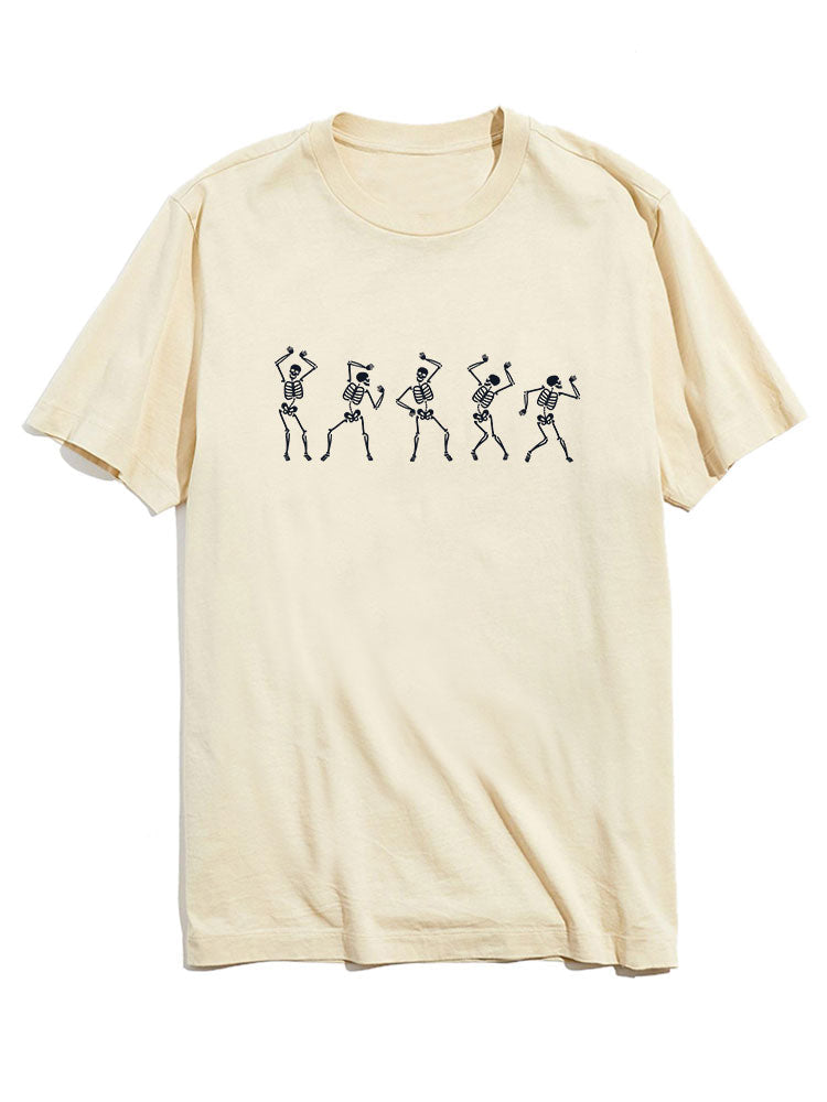 Dancing Skeleton Print T-Shirt