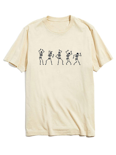 Dancing Skeleton Print T-Shirt