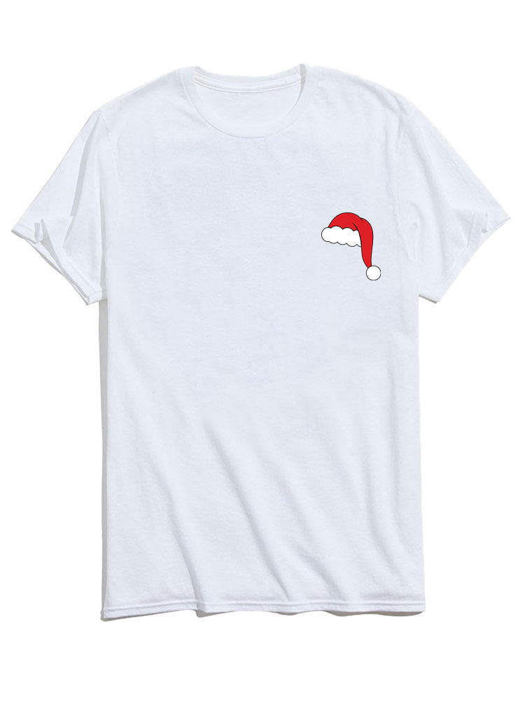 Christmas Santa Hat Print T-Shirt