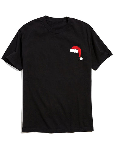 Christmas Santa Hat Print T-Shirt