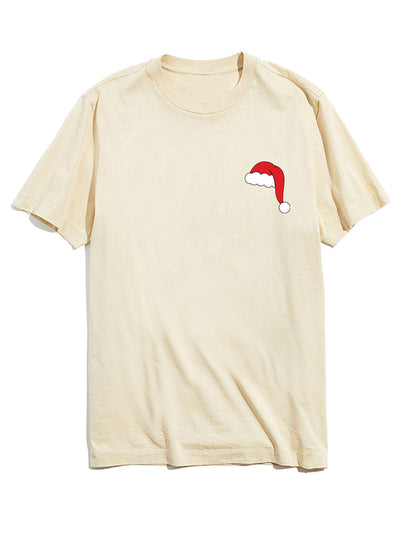 Christmas Santa Hat Print T-Shirt
