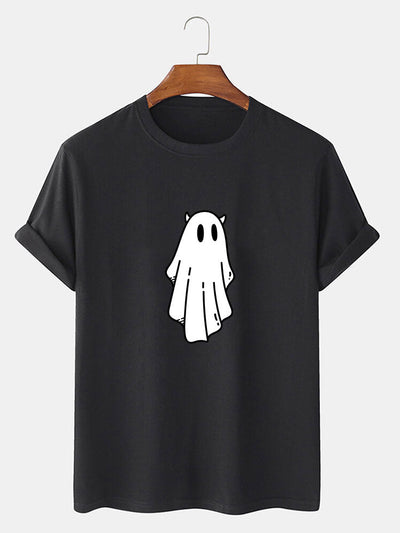 Halloween Cute Ghost Print T-Shirt
