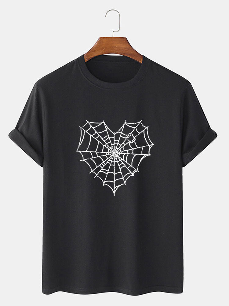 Spider Web Print T-Shirt