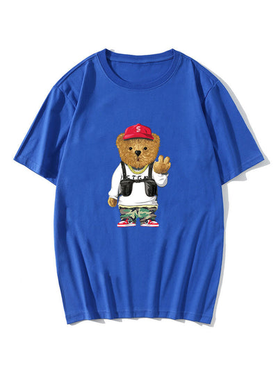 Cartoon Bear Print T-Shirt