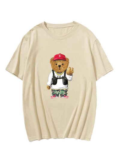 Cartoon Bear Print T-Shirt