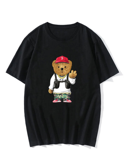 Cartoon Bear Print T-Shirt