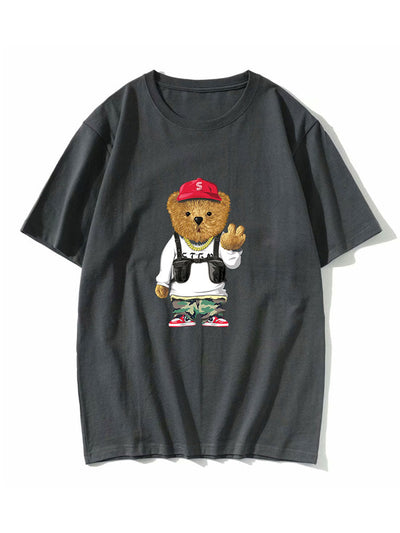 Cartoon Bear Print T-Shirt