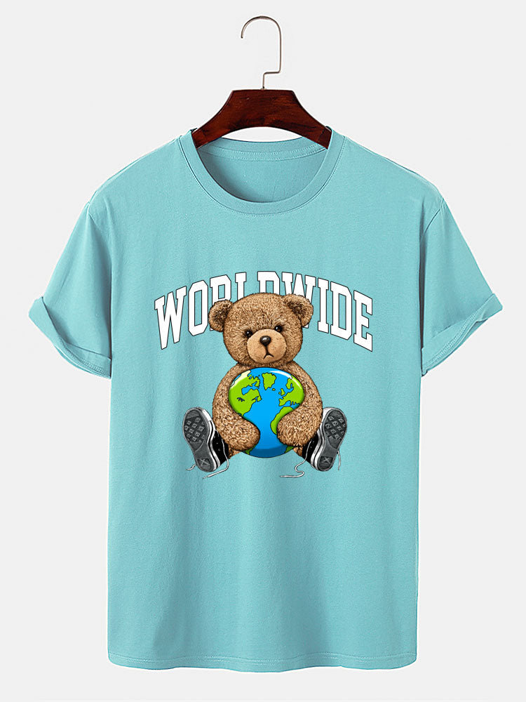 Worldwide Bear Print T-Shirt