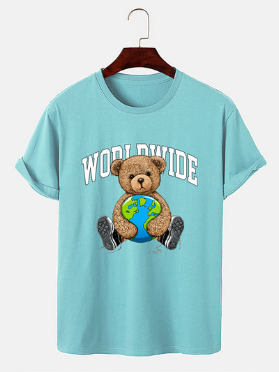 Worldwide Bear Print T-Shirt