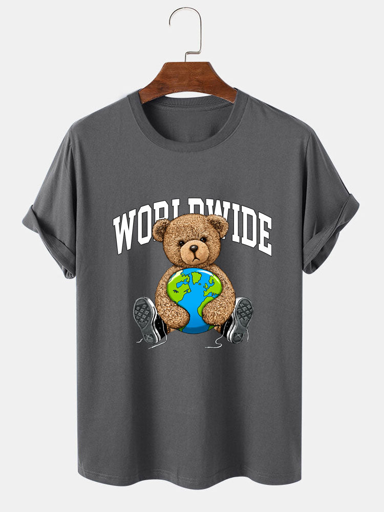 Worldwide Bear Print T-Shirt