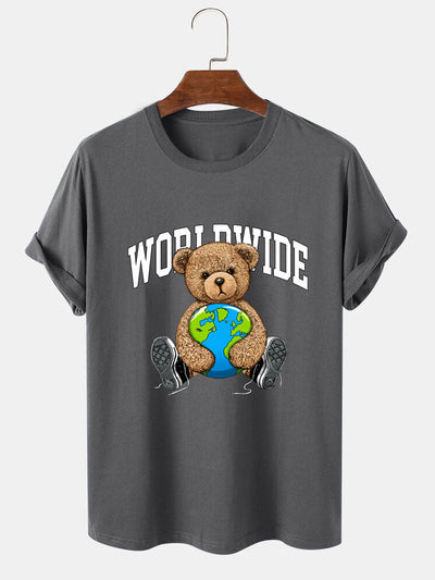 Worldwide Bear Print T-Shirt