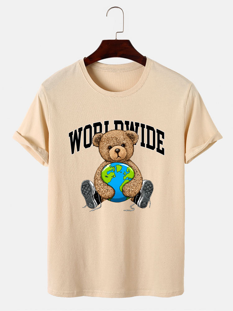 Worldwide Bear Print T-Shirt
