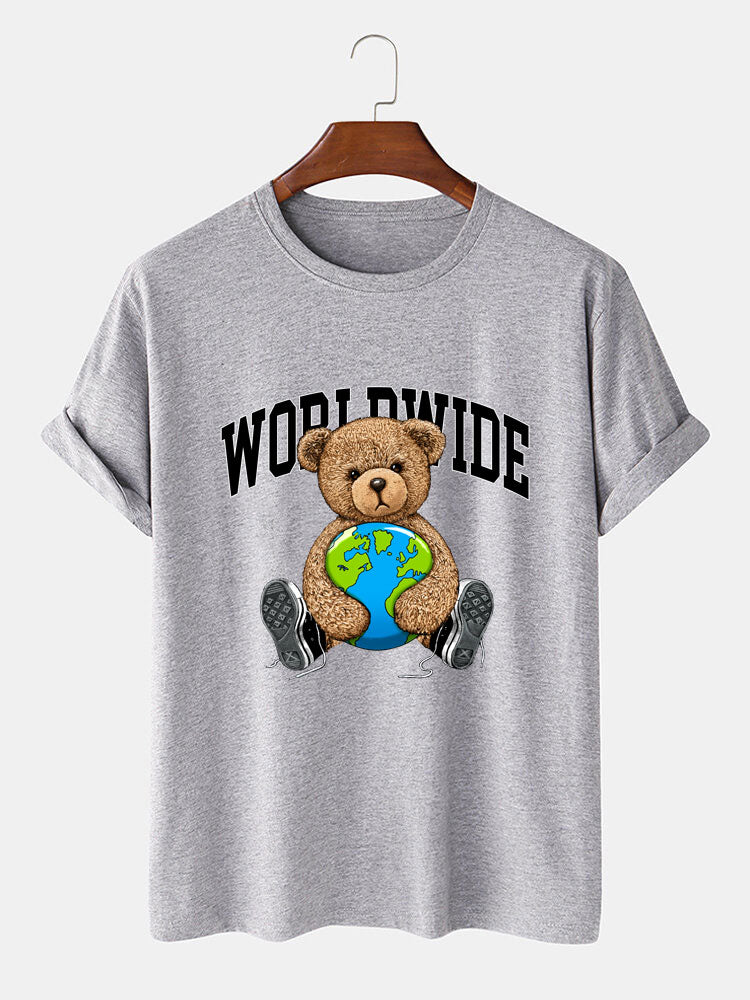 Worldwide Bear Print T-Shirt