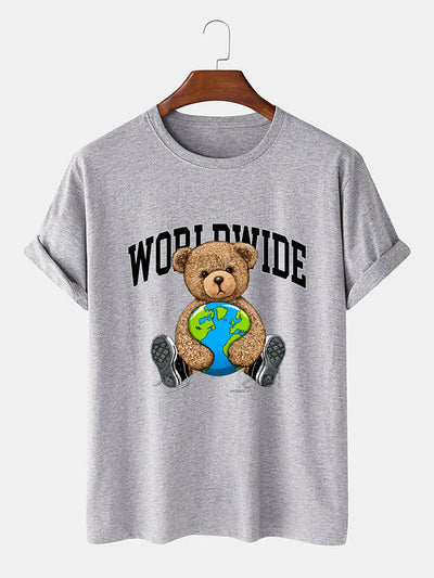 Worldwide Bear Print T-Shirt