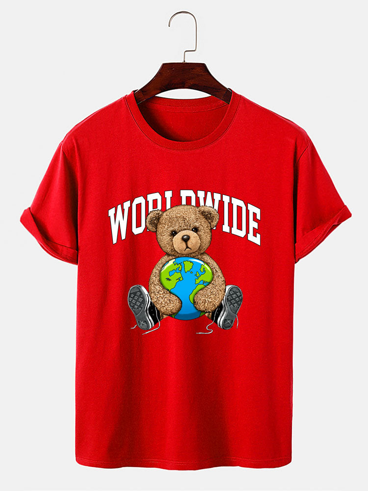 Worldwide Bear Print T-Shirt