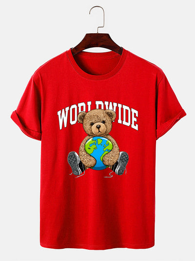 Worldwide Bear Print T-Shirt