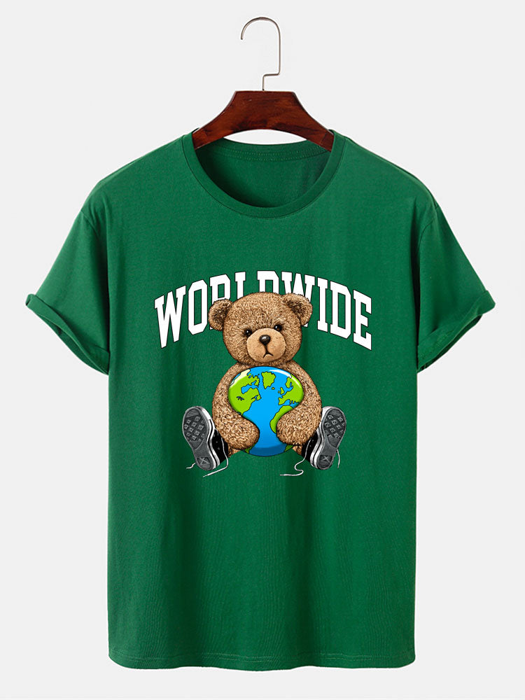 Worldwide Bear Print T-Shirt