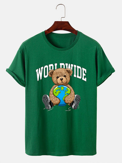 Worldwide Bear Print T-Shirt