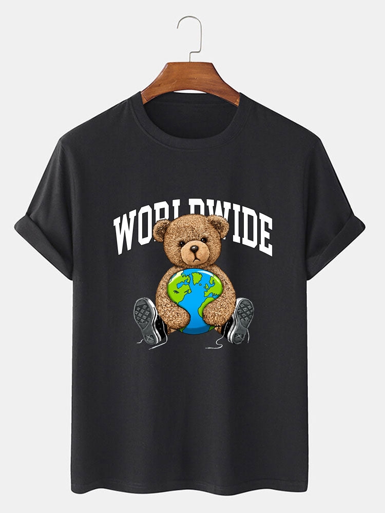 Worldwide Bear Print T-Shirt